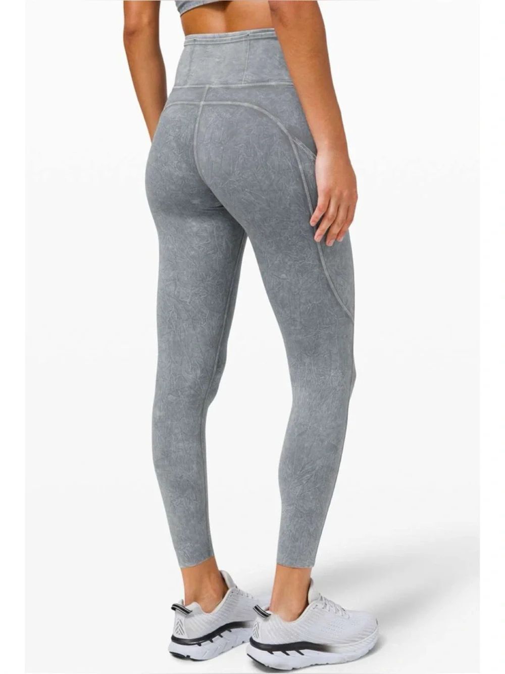Lululemon Fast Free High Rise Tight 25" in Ice Dye - Ice Wash Asphalt Grey 12